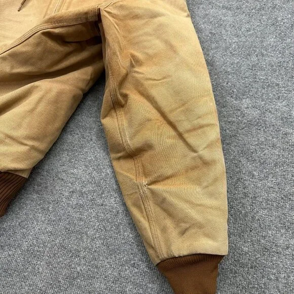 Vintage Carhartt Distressed Faded Tan/Brown XL Hooded Jacket USA Made J140-BRN
